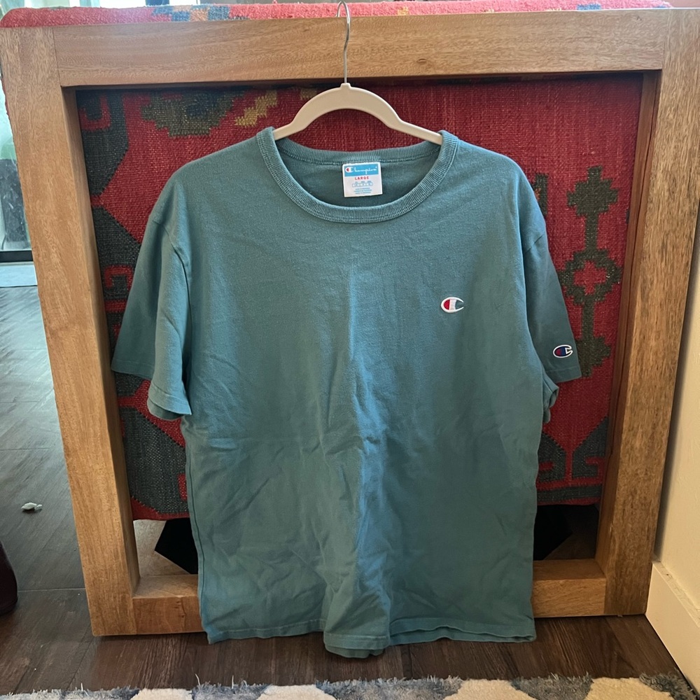 Champion Men's Teal Short Sleeve Tee